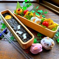 お月見のり弁！空っぽにな〜れ♡