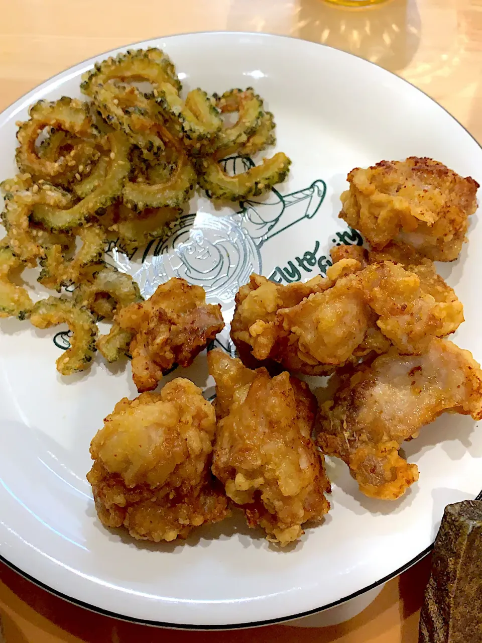 鶏の唐揚げ  &  ゴーヤのゴマ唐揚げ|ぺろたんさん