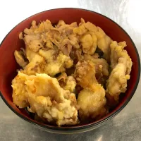 豚の生姜焼きと豚のミルフィーユ天婦羅の丼|Noirさん