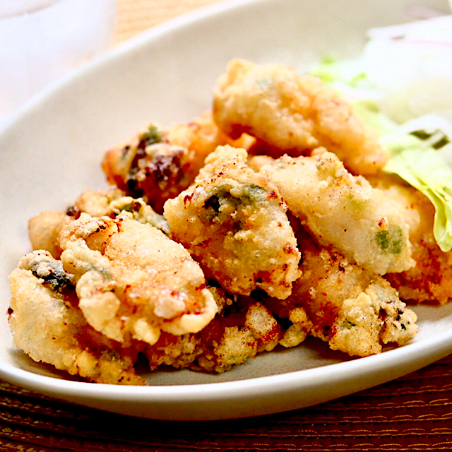鶏胸肉と大葉の塩唐揚げ Rose Rose Snapdish スナップディッシュ Id 45kpea