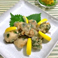 ローズ＆ローズさんの料理 鶏胸肉と大葉の塩唐揚げ🐔