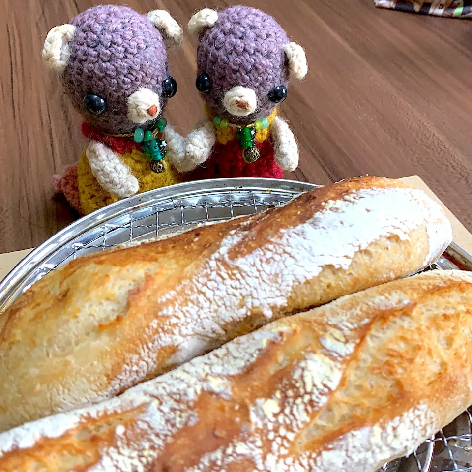 Snapdishの料理写真:久しぶりフランスパン天板で（╹◡╹）|chagashiさん