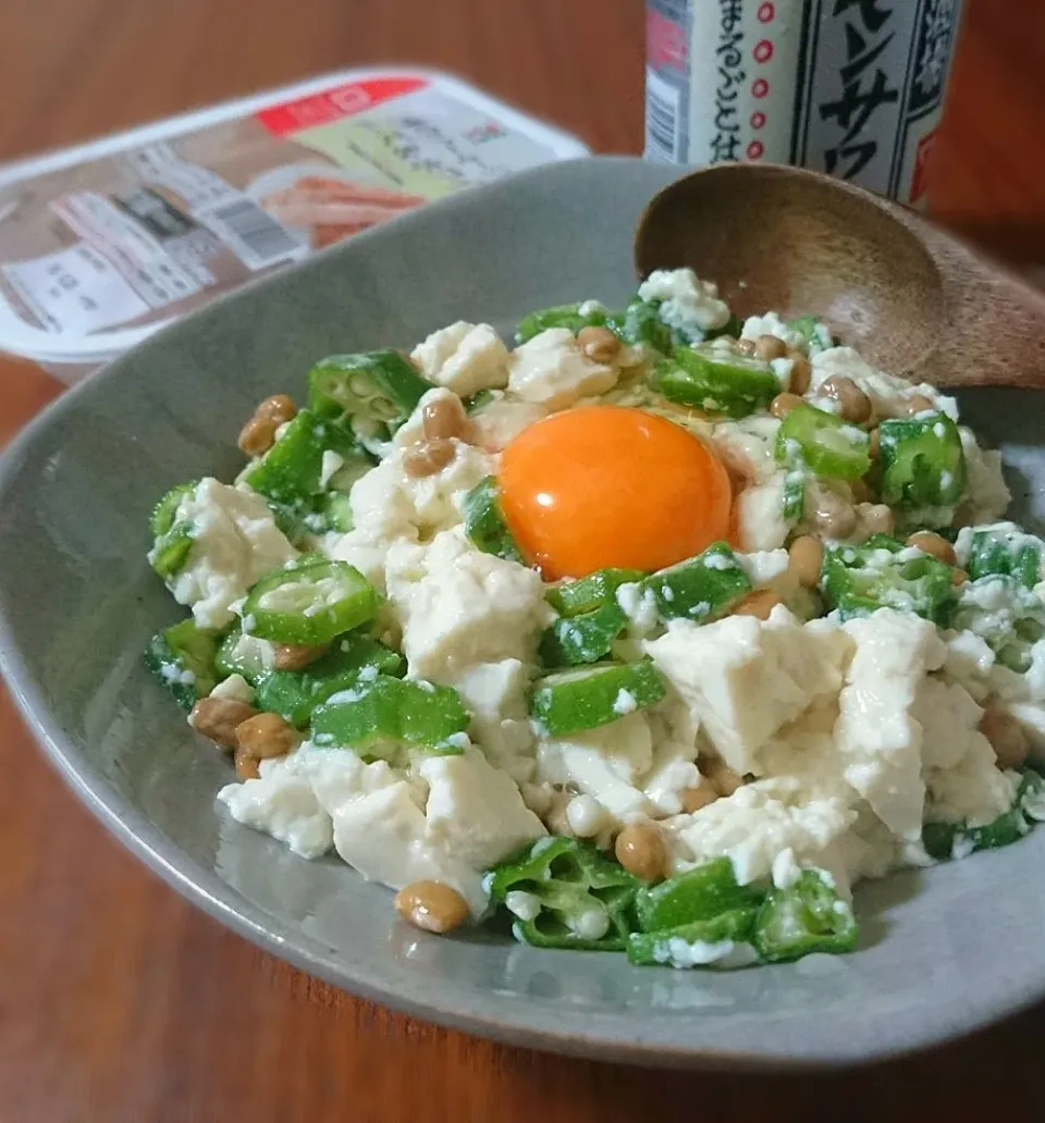 Snapdishの料理写真:納豆ｵｸﾗ豆腐|まりおさん