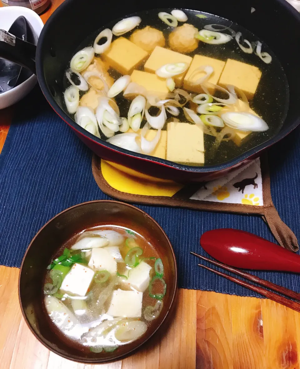 湯豆腐メインの鶏団子ねぎ鍋|Rook_Akさん