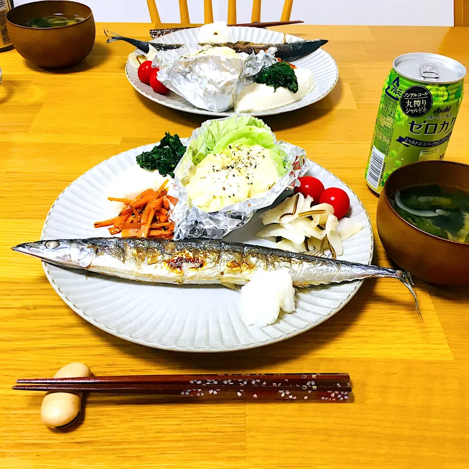 Snapdishの料理写真:秋刀魚の塩焼き🐟|りりさん