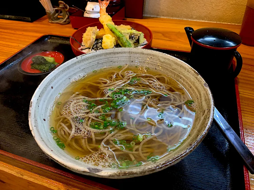 かけ蕎麦と天丼|みっきーさん