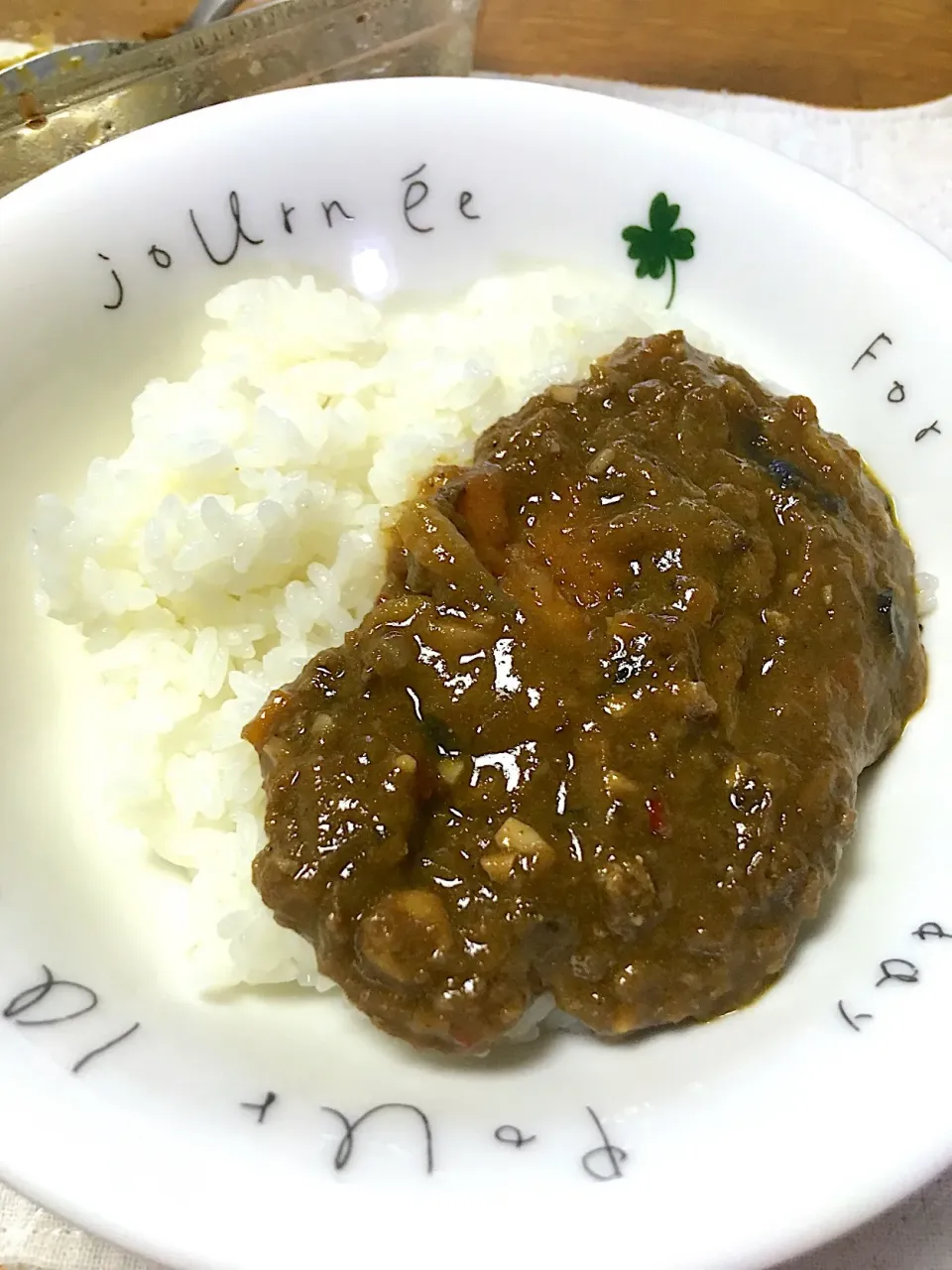 Snapdishの料理写真:合体！思い出カレー🍛
 #思いつき料理  #簡単料理  #節約料理|morimi32さん