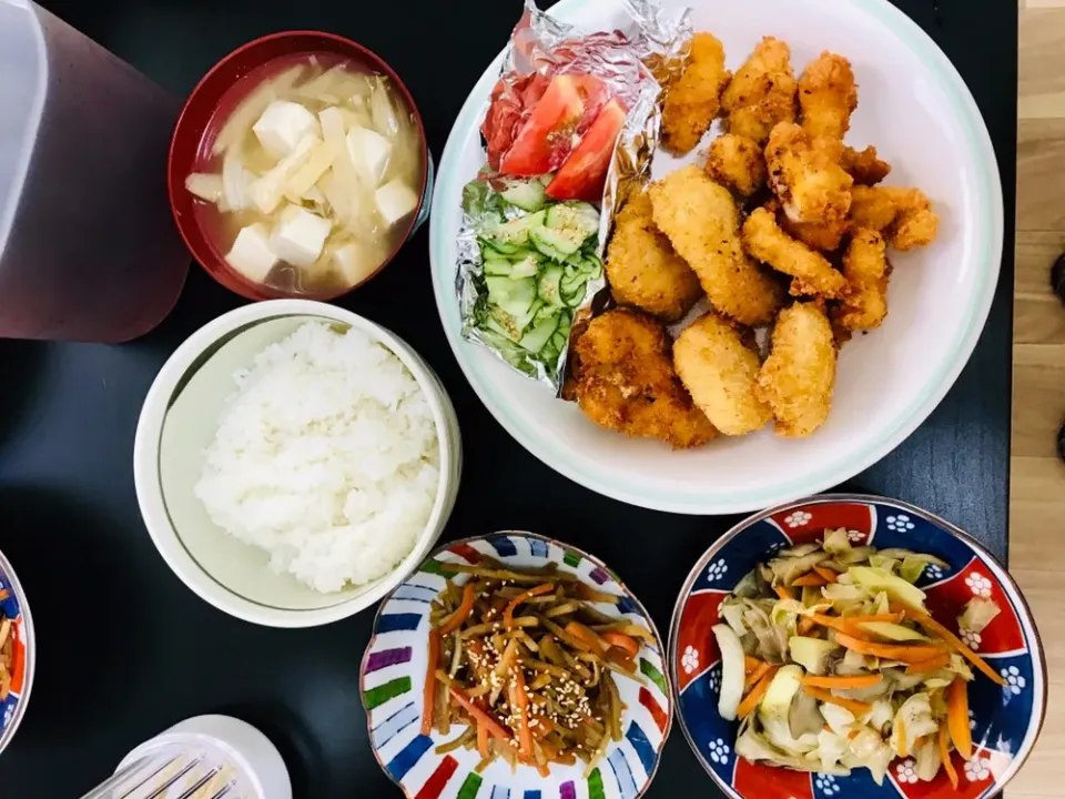 Snapdishの料理写真:今日の夕飯、軟骨唐揚げ他|okeiko🎶さん