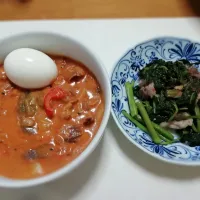 🇹🇭レッドカレーのゆで卵乗せ
空芯菜炒め@今回は中華風😅|エスニックナーサーンさん