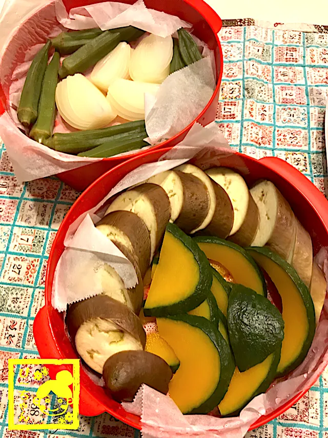 蒸し野菜😊3️⃣蒸し上がり|☆ぴ〜ちゃん☆さん