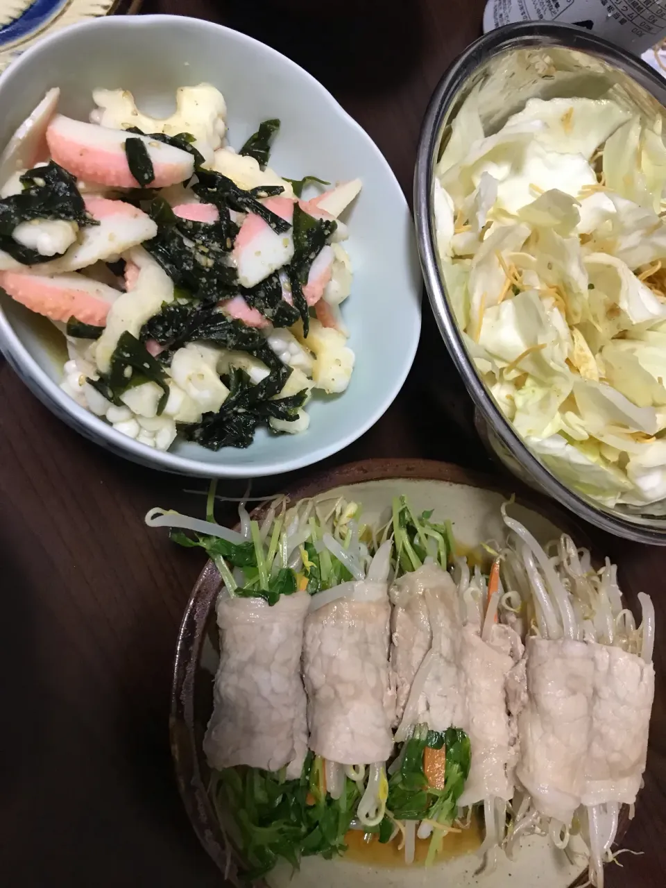 9月16日晩ご飯。豚野菜巻き、ゴーヤ酢の物、無限きゃべつ。|あやさん