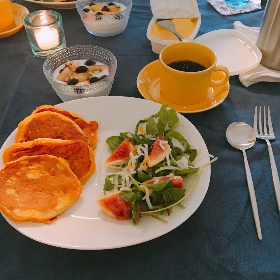 人参のパンケーキで月曜日の朝ごパン|gintanさん