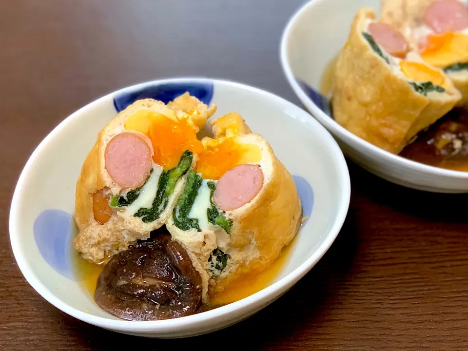 みき.∘♡⃝さんの料理 ウインナーとたまごの袋煮🥚ܤ *|たんちゃんさん