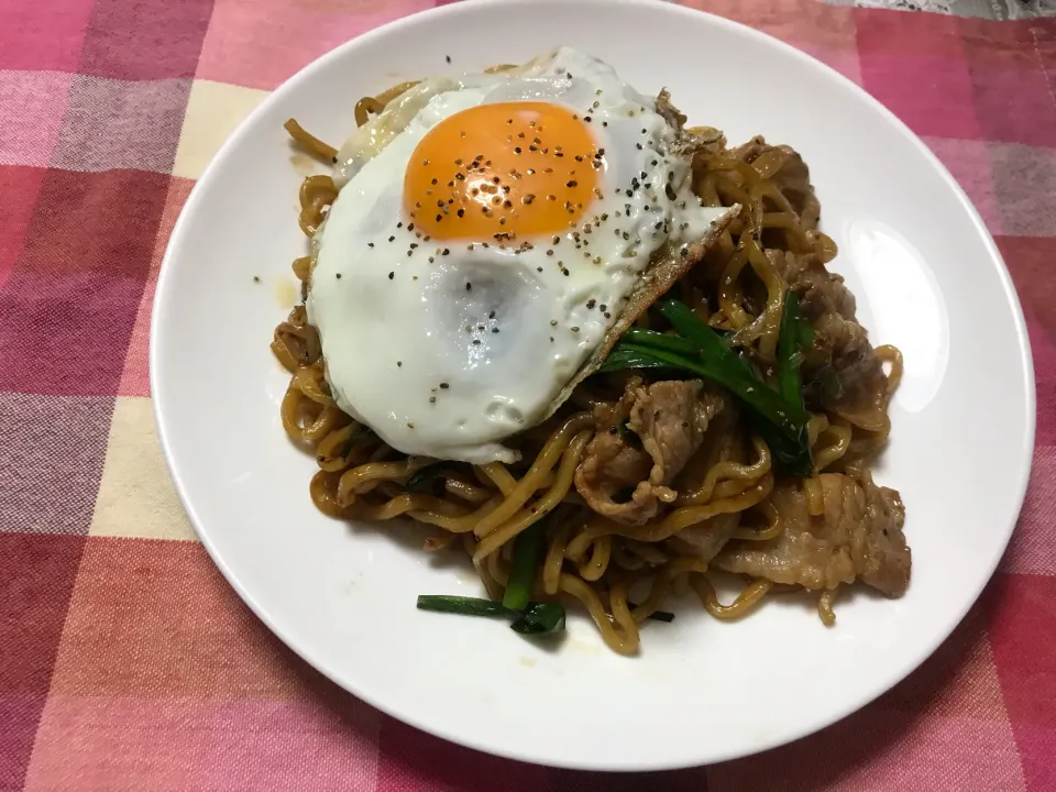 上海風太麺焼きそば|ハルのただ飯さん