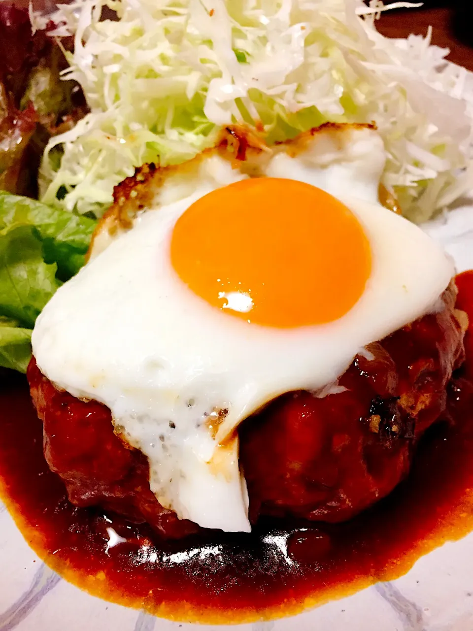 Snapdishの料理写真:お月見ハンバーグ🌕🐇|ももこさん