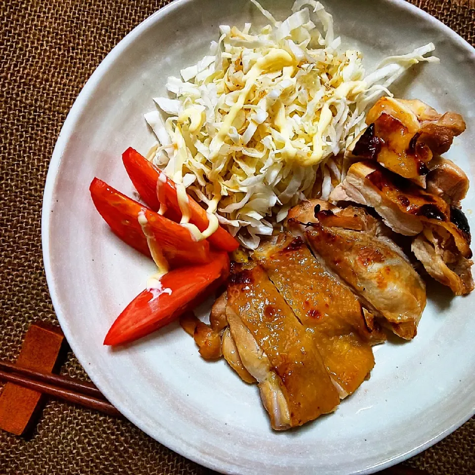 Snapdishの料理写真:オーブン焼きでズボラ鶏照り〜漬け込みタイプ〜|真希さん