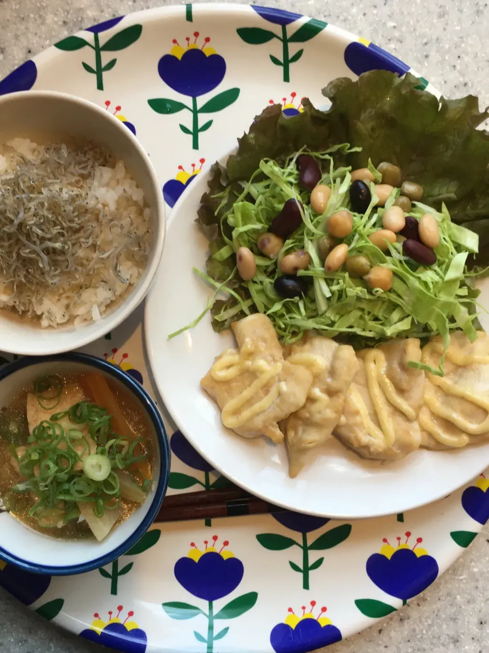 ササミの明太マヨ焼き lunch|ようか✩.*˚さん