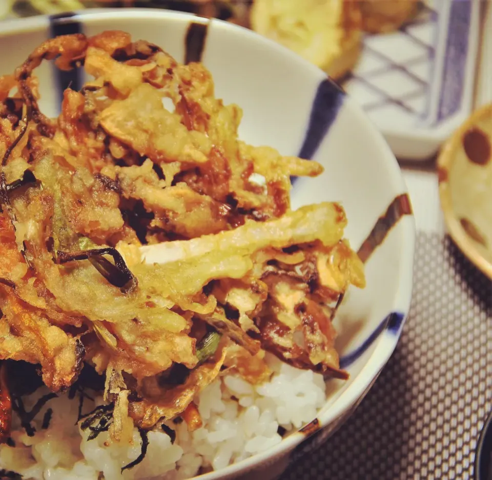 精進野菜かき揚げ丼#料理研究家指宿さゆり|【公式】料理研究家　指宿さゆり≫ｽﾀｼﾞｵ（ｽﾀｯﾌ運営）さん