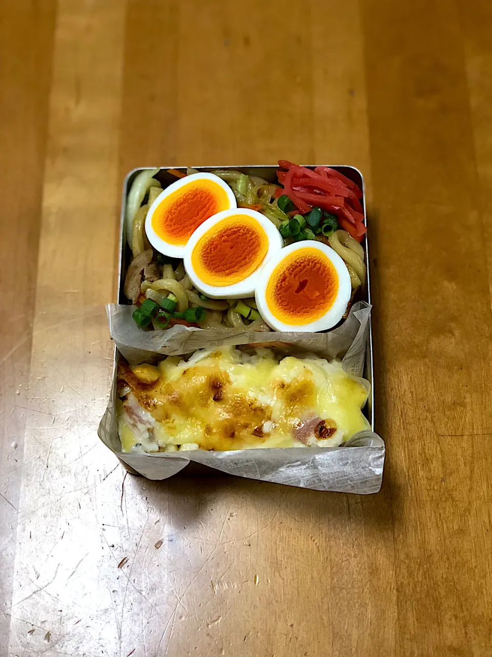 焼うどん&グラタン弁当|sachi ＊さん