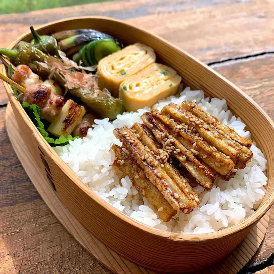 甘ダレ絡めたごぼうの唐揚げ弁当|呑兵衛料理家 おねこさん