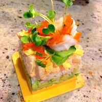 Scallop Sushi cake