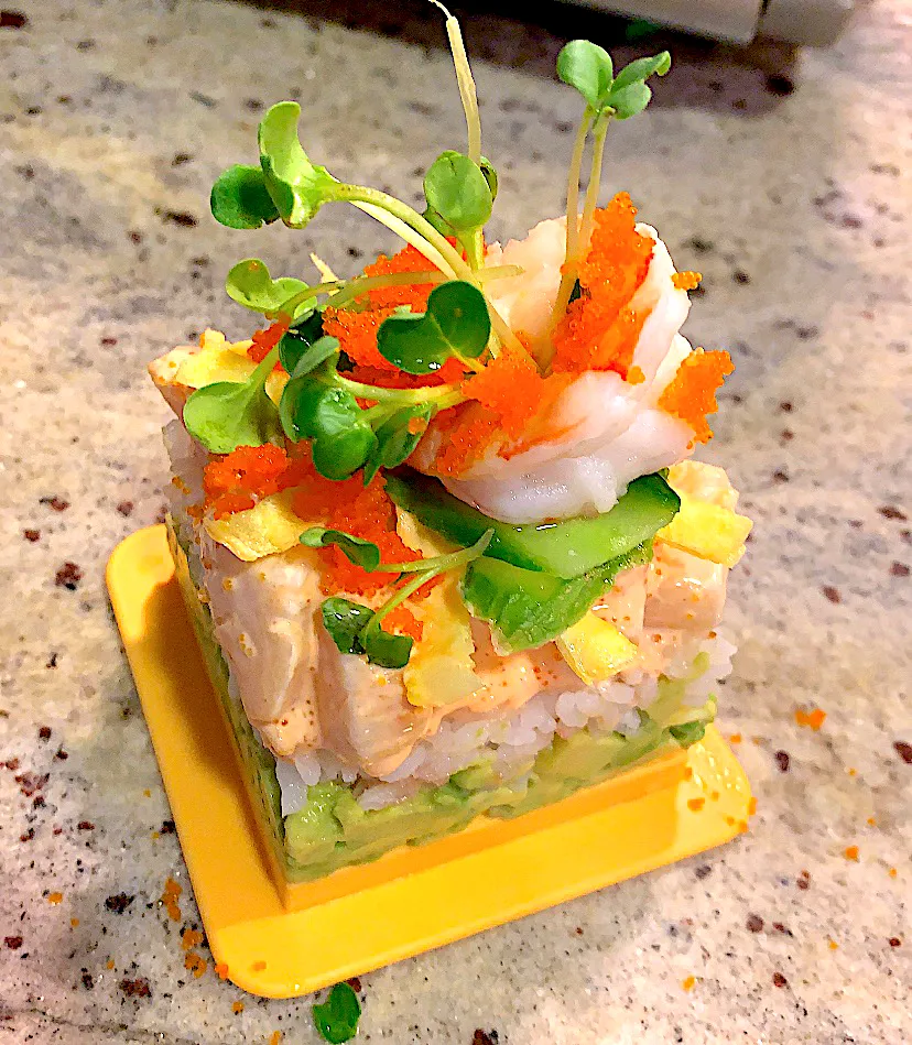 Scallop Sushi cake|twinwoodconnieさん