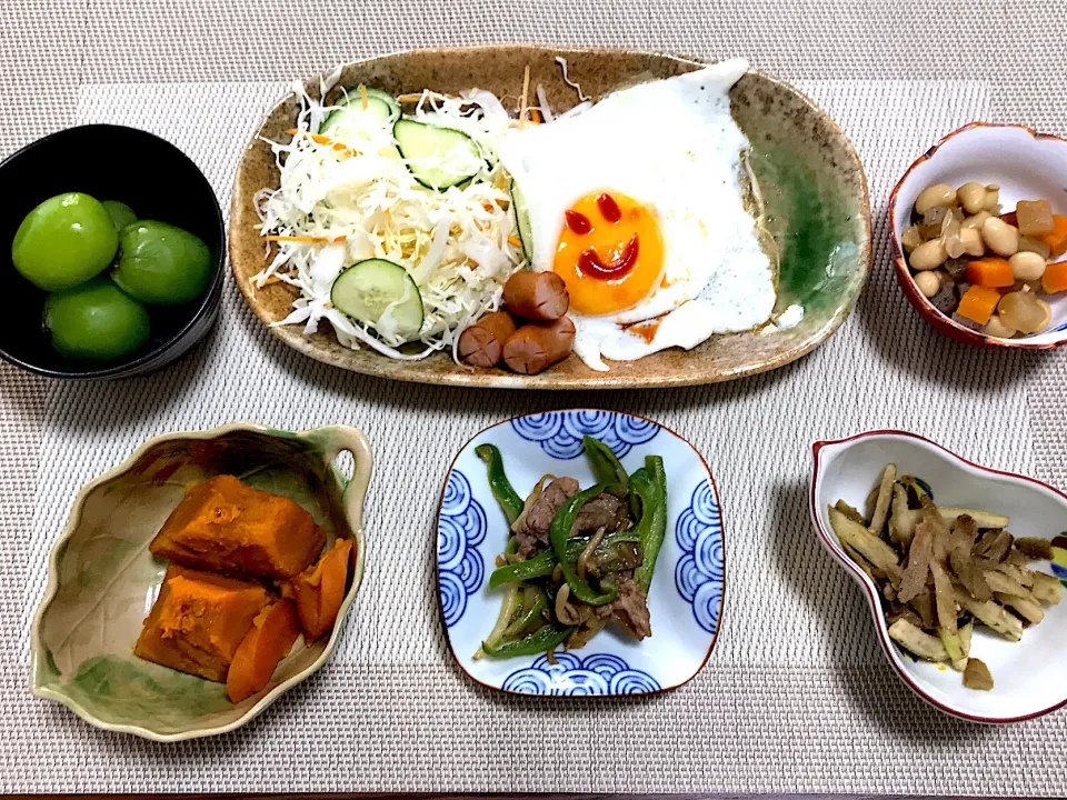 週末朝ごはん🍴 副菜たちの集合😊✨|めぐぐさん