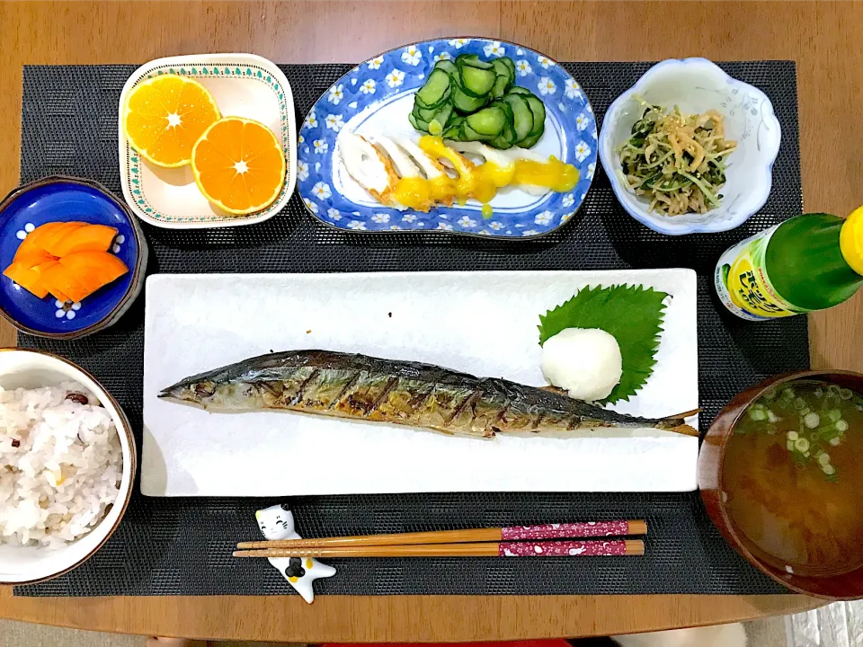 秋刀魚の塩焼き定食|ゆうかさんさん