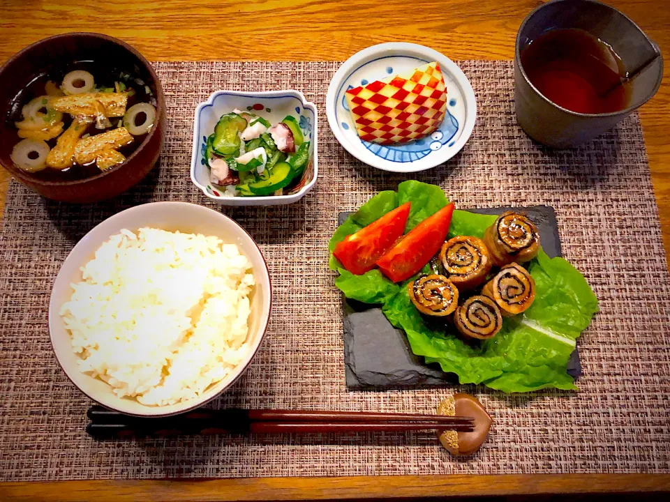 豚ロースの生姜焼海苔巻きとか作りました|ヒヨリ飯さん