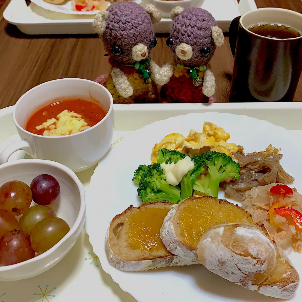 Snapdishの料理写真:朝ごぱん（╹◡╹）|chagashiさん