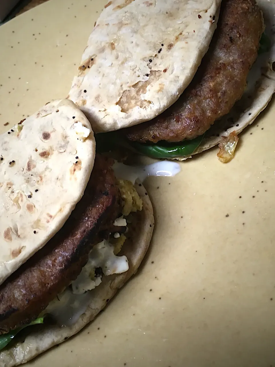 Sausage, Egg, Feta Cheese, and Spinach on Flat Bread|Michaels Culinary Adventuresさん