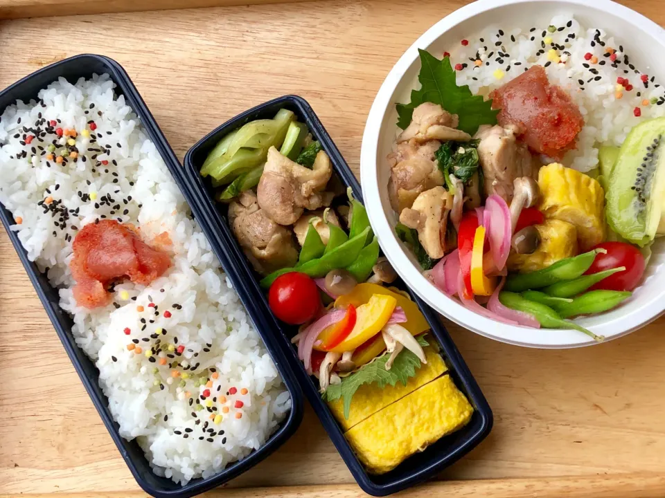 鶏ももと青梗菜のマヨポン炒め 弁当|弁当 備忘録さん