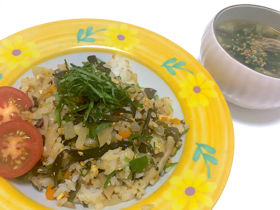 食感楽しい♡チャーハン&酸辣湯＼(^o^)／|妖怪こけしさん