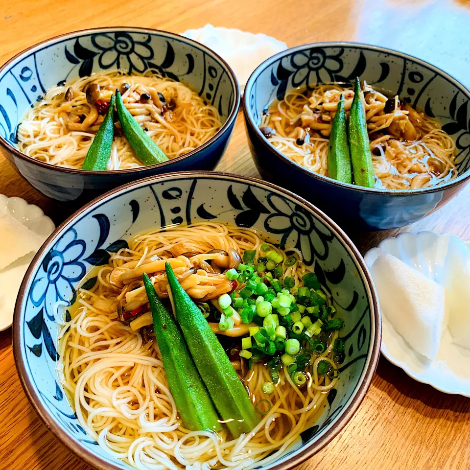 きのこ南蛮にゅうめん|いちごさん