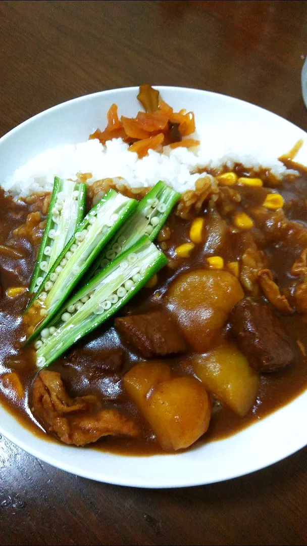 Snapdishの料理写真:😊余り物カレーライス😊|shi－manさん