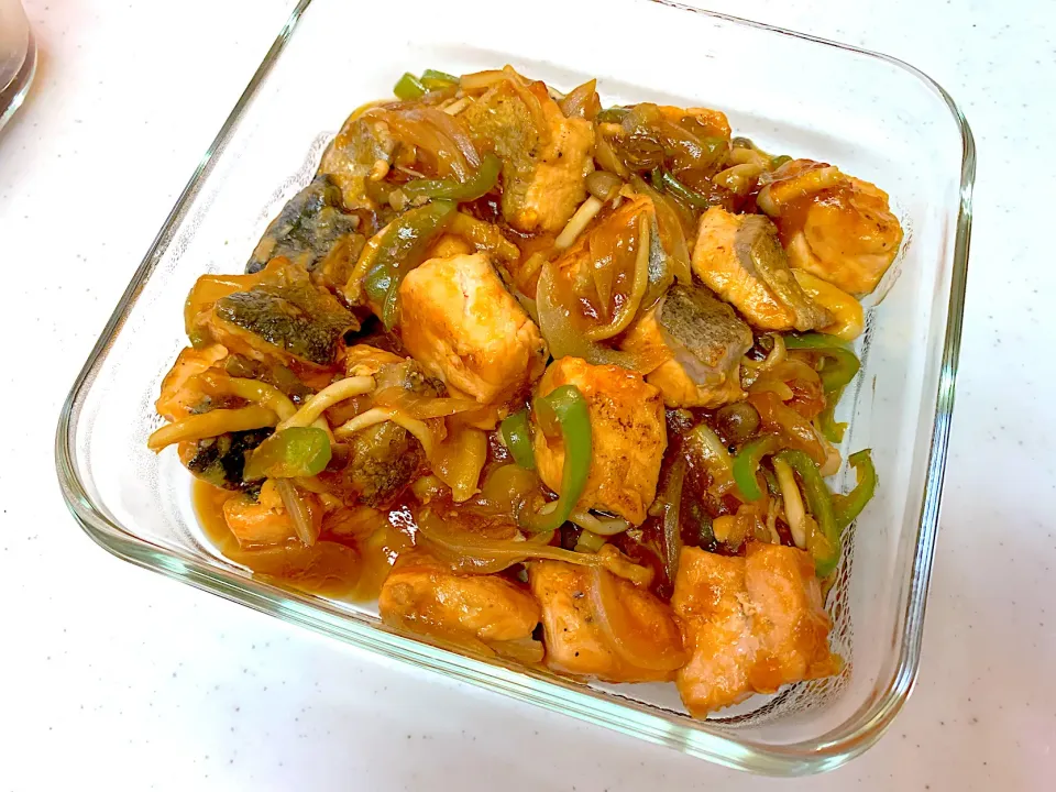 秋鮭の甘酢炒め|NAKATAさん