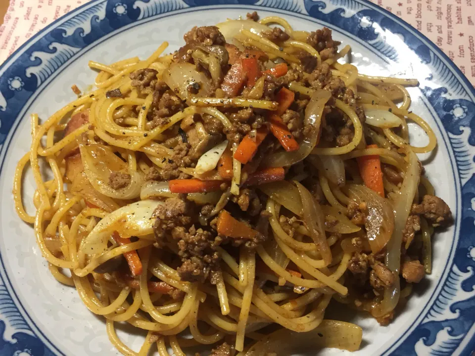 カレー風味パスタ|ひでぴょんさん