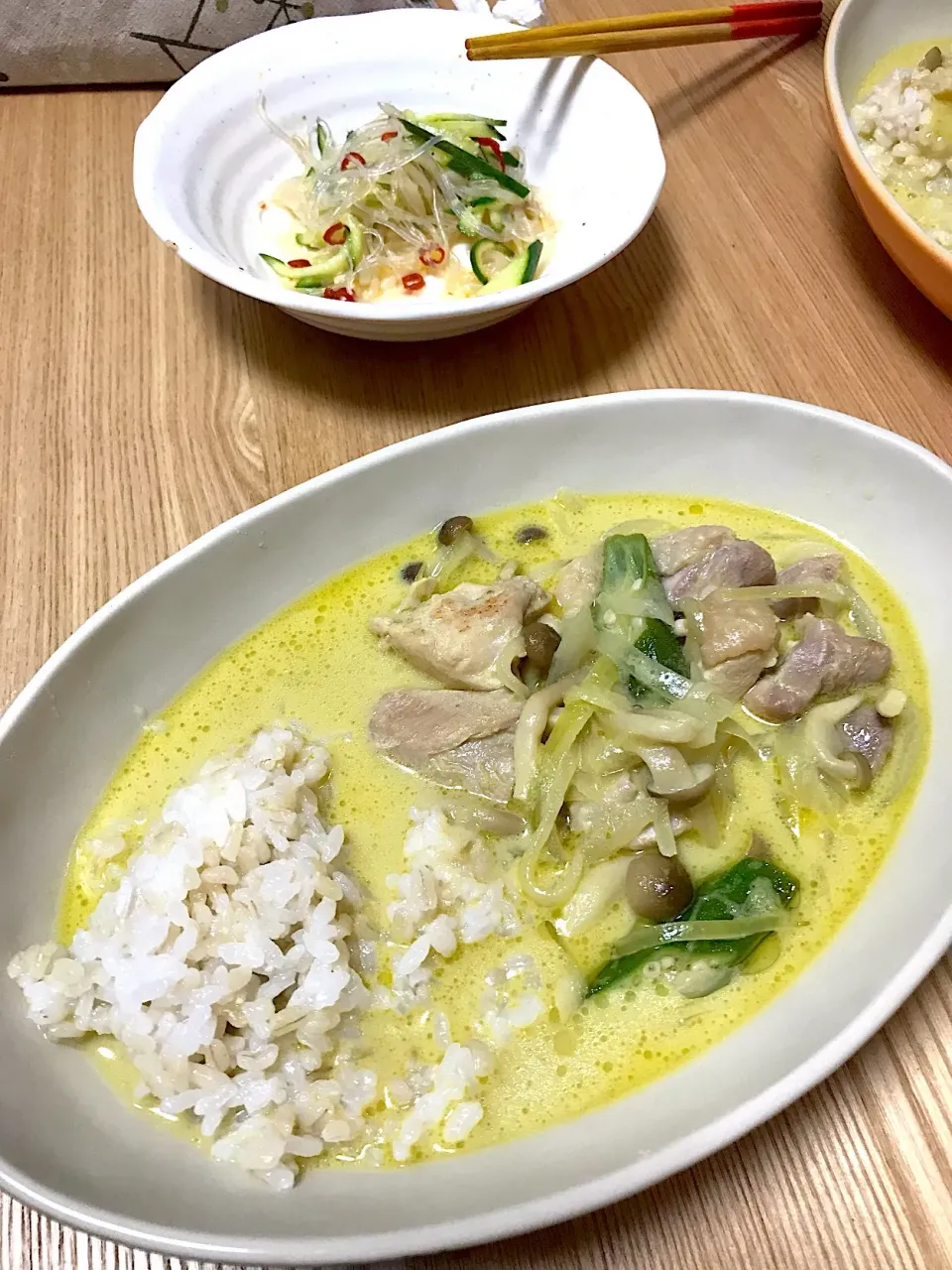 Snapdishの料理写真:グリーンカレー タイ風春雨サラダ|shioriさん