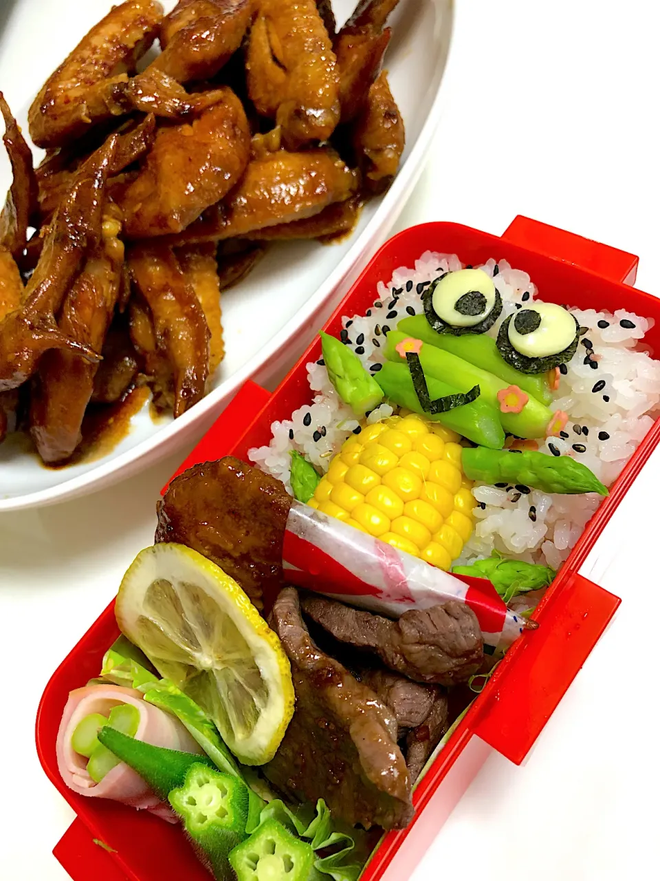 Snapdishの料理写真:ケロケロケロッピ弁当|kuroさん