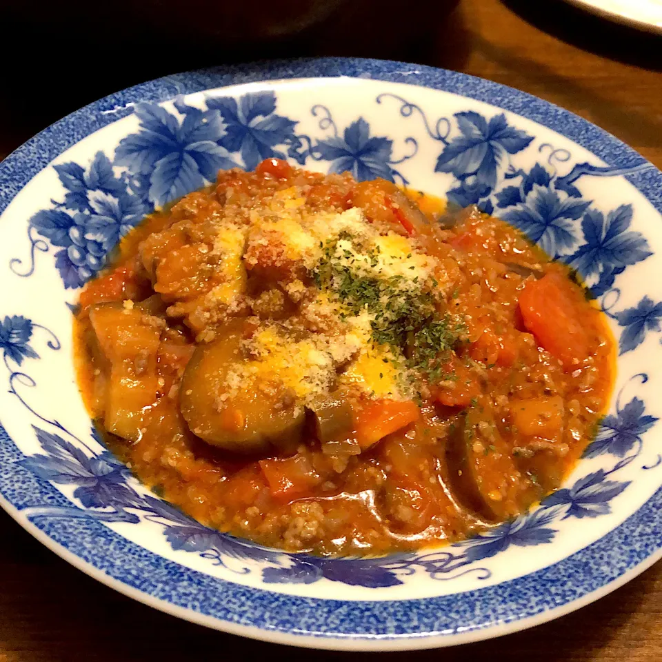 子供達のリクエストでナスとひき肉のトマト煮|ゆうみん（4人の母ちゃん）さん