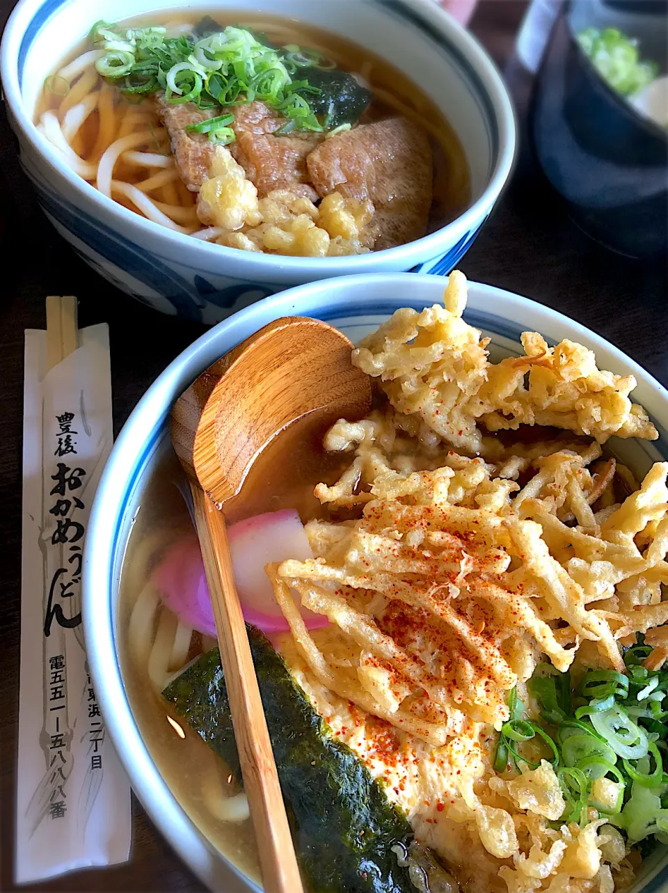 おかめうどんさんのゴボウ天卵とじうどん|じゅんさんさん