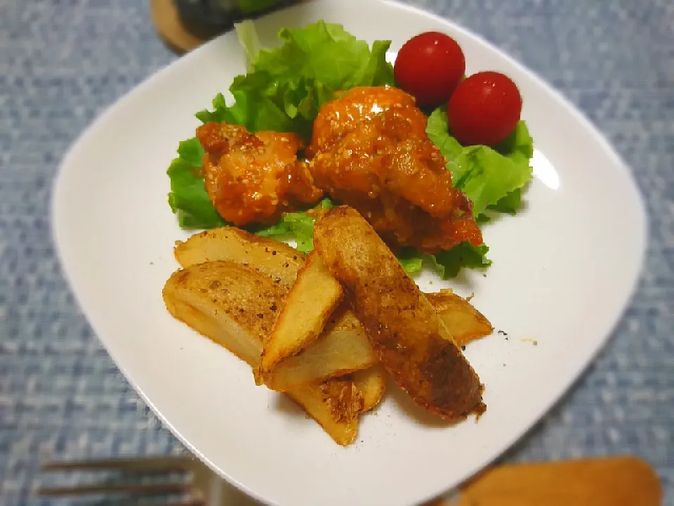 Snapdishの料理写真:🖤からあげビールさんのレシピ🖤
  コチュマヨ唐揚げ  ｳﾏｳﾏｰ(*´ω｀*)|☆Chieco☆さん