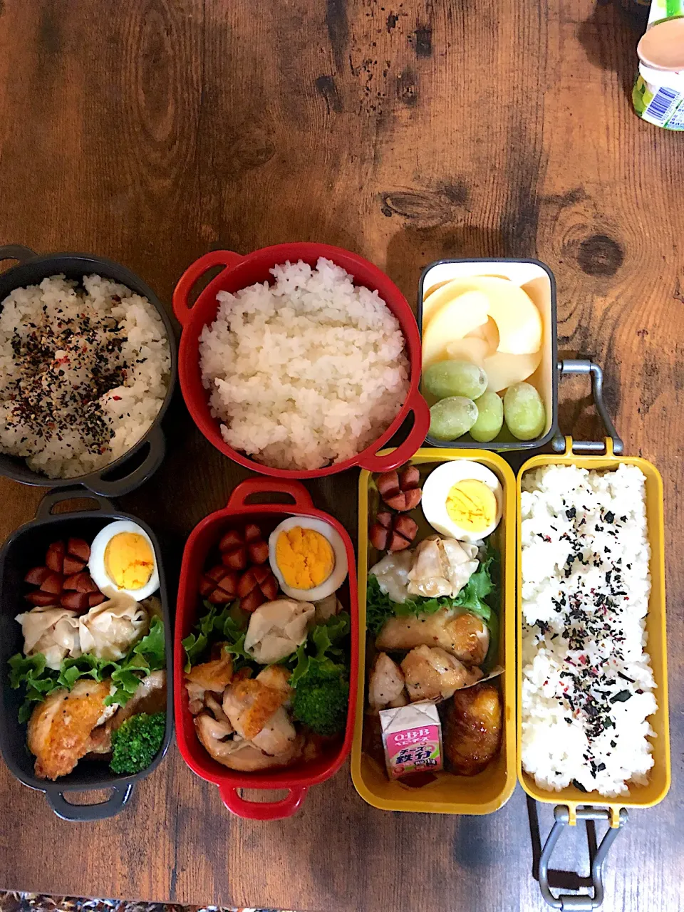 Snapdishの料理写真:2019.09.24 旦那様・息子・娘弁当⭐️|fuuuuさん