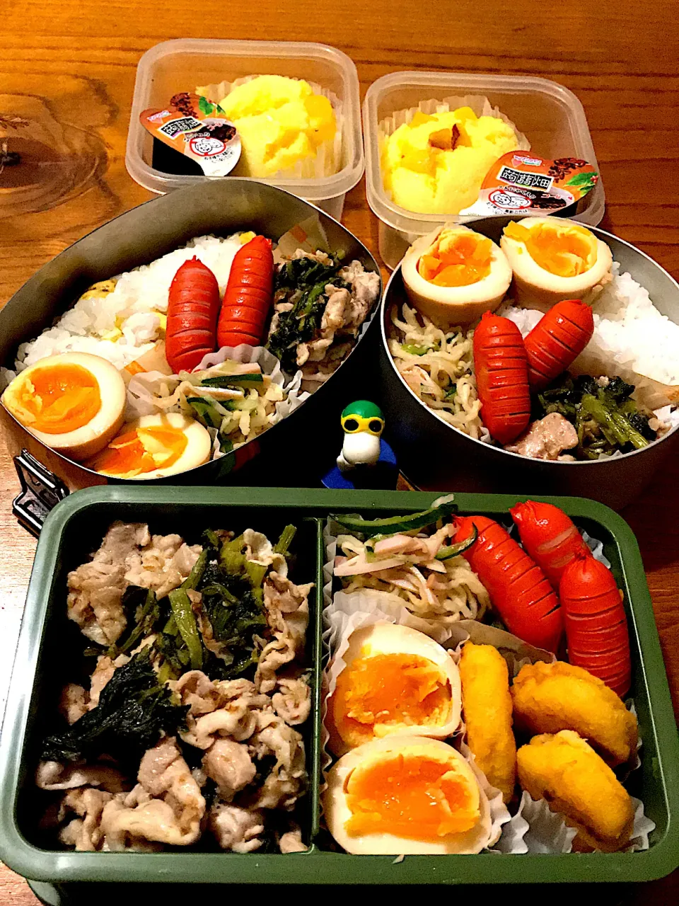 今日の男子弁当女子弁当🍱豚肉と小松菜の塩生姜炒め弁当|サダさん