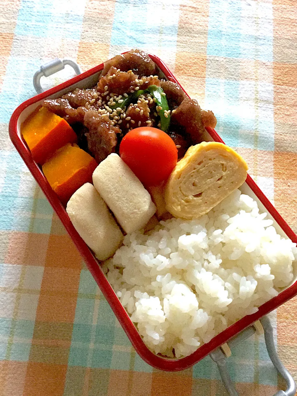 長女の中学弁当！牛肉とピーマンのオイスター炒め|yukoさん