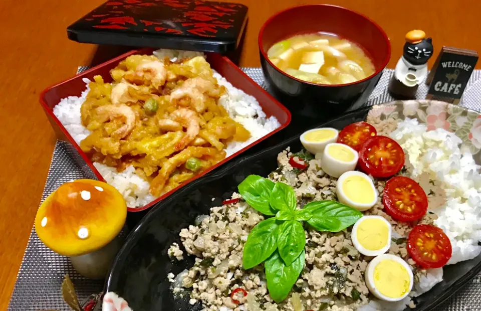 天丼とガパオライス😋💕|バシュランさん