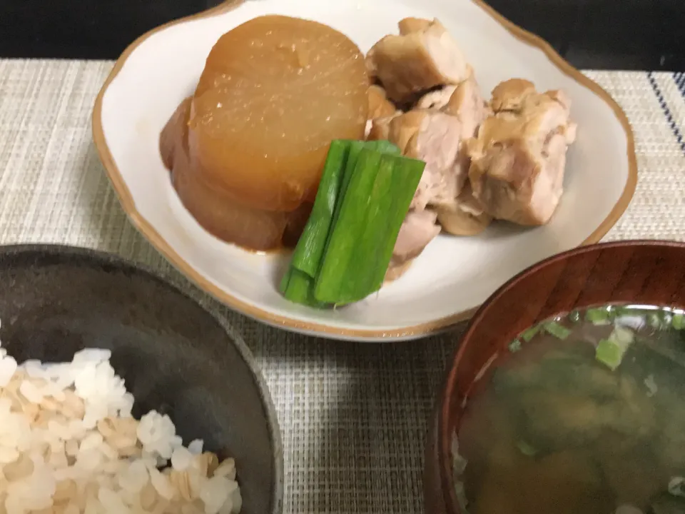 鶏チャーシューと大根の照り焼き定食|Tak@さん