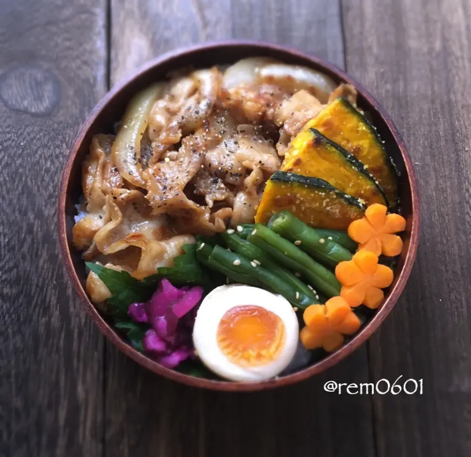 生姜焼き弁当|真白さん