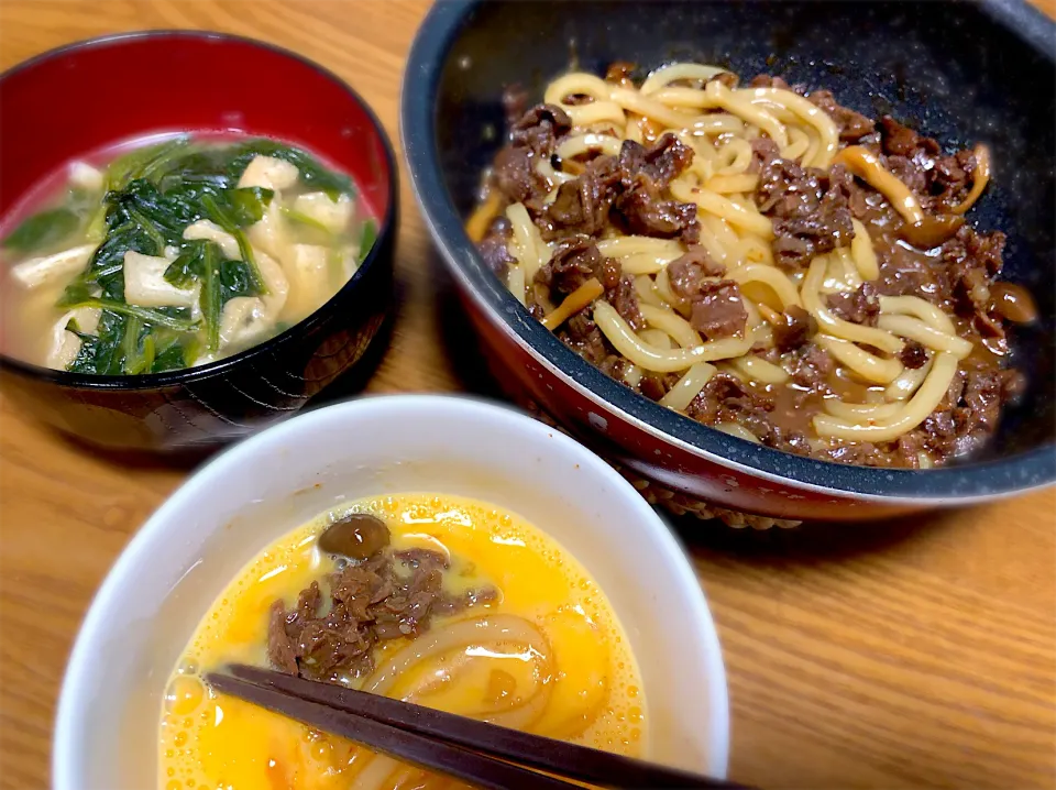 焼肉丼の残りで すき焼き風リメイク！|milkyさん