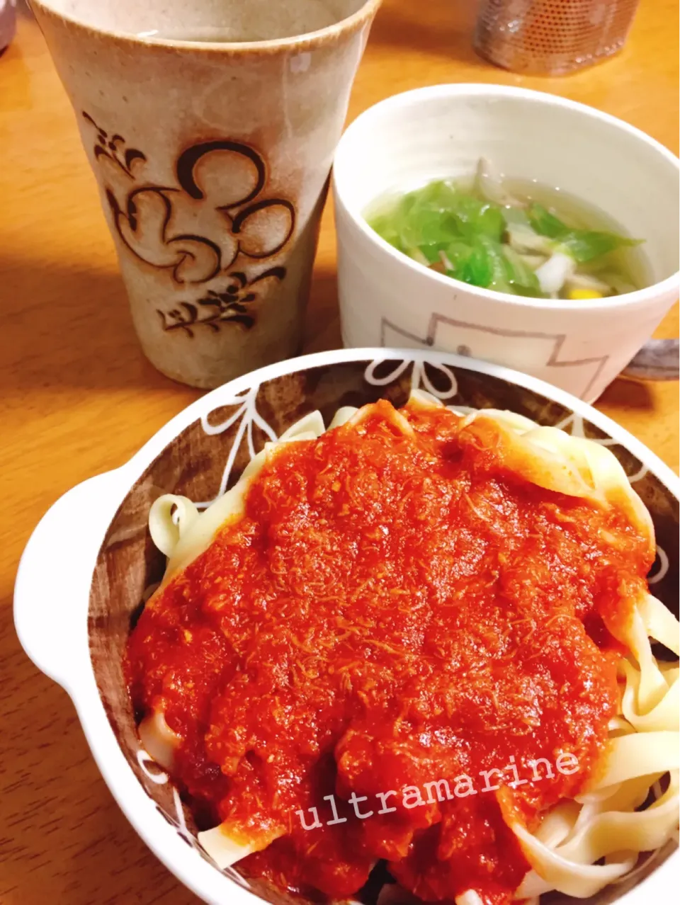 Snapdishの料理写真:＊かに缶で簡単♫かにトマトパスタ＊|ultramarineさん